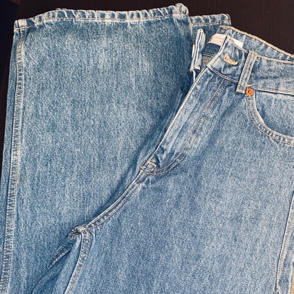 ZARA WIDE LEG HIGH WAIST JEANS - Picture 9 of 9